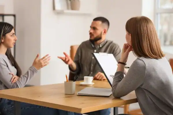 Image of couple access free mediation using family mediation voucher scheme Halstead